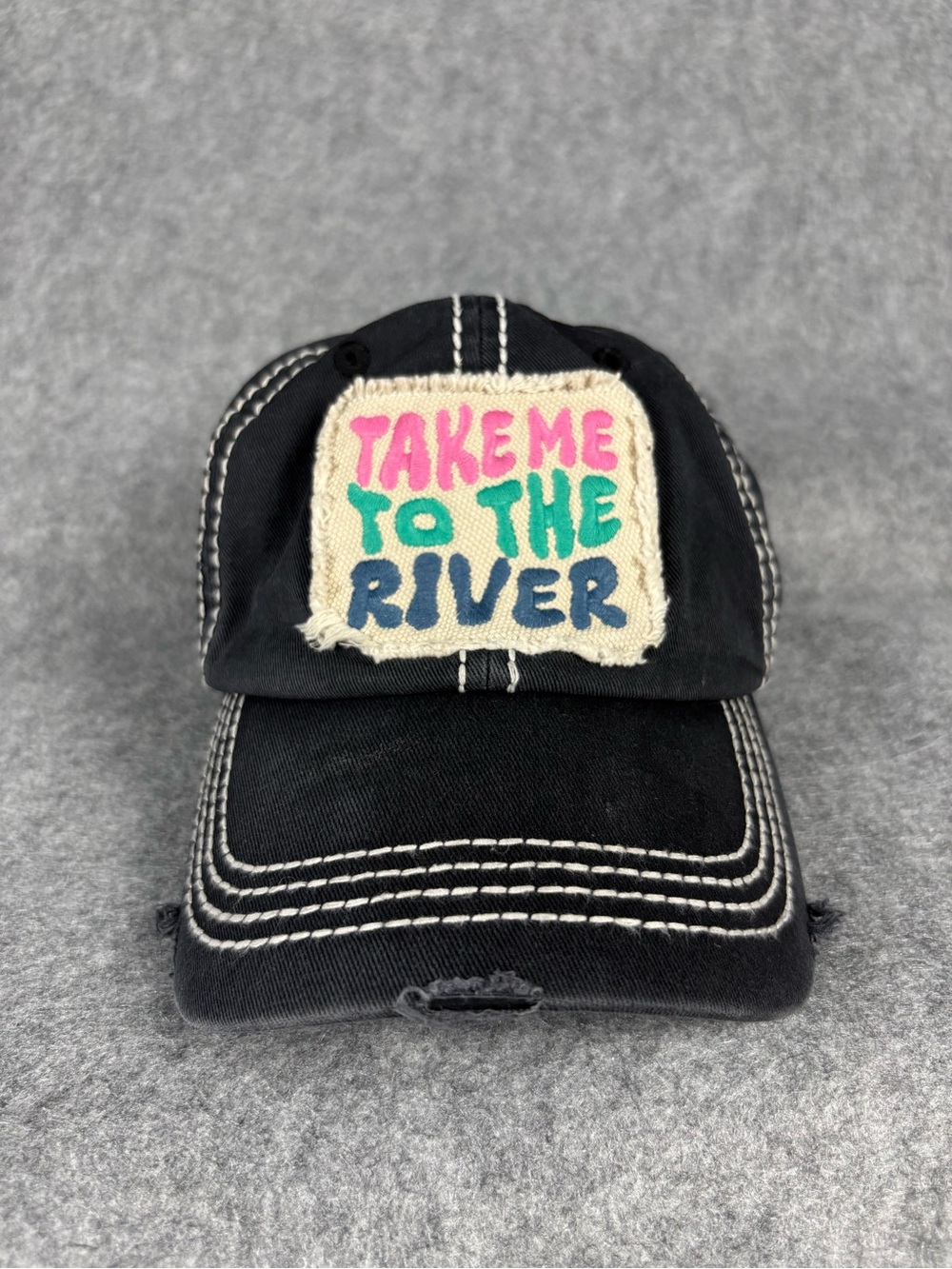 KBETHOS Vintage Take Me To The River Distressed Hat OSFM